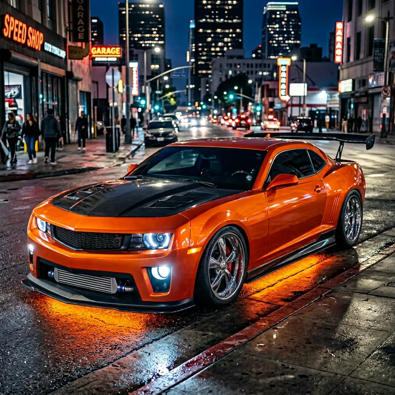 Stunning Orange Chevrolet Camaro Tuning Modifications Stunning Orange Chevrolet Camaro Tuning Modifications