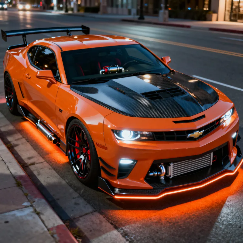 Stunning Orange Chevrolet Camaro Tuning Modifications