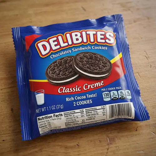 Delibites Cookie Wrapper Design - Nutritional Info