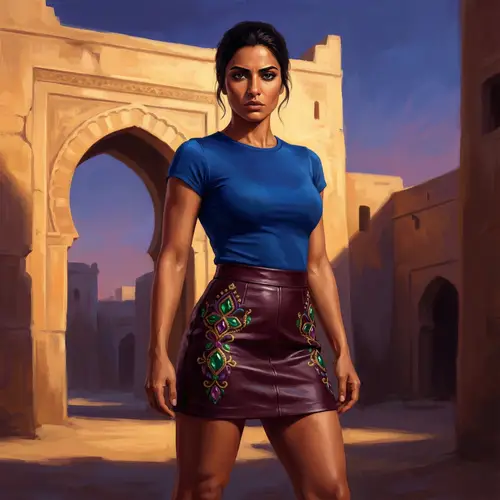 Fierce Fashion: Middle Eastern Model in Vibrant Jewels