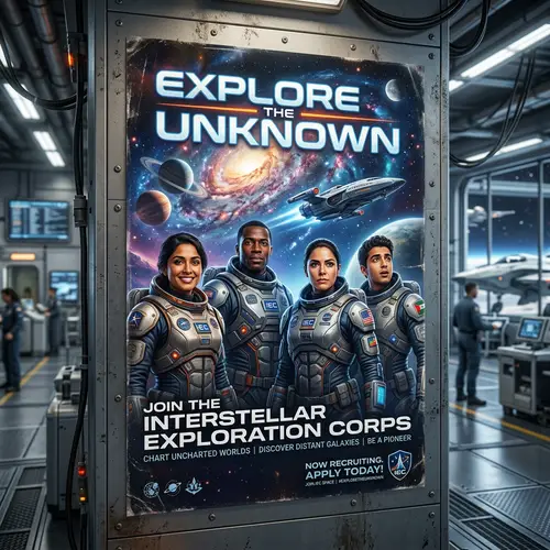 Space Explorer Recruitment Poster | Explore the Unknown