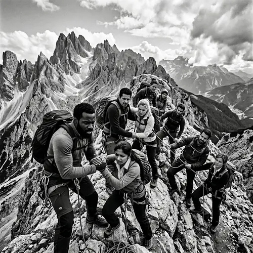 Teamwork in Action: Office Workers Conquer Mountains