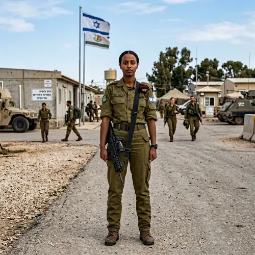 Female Soldier in Israel Defense Forces | Olive Green Uniform