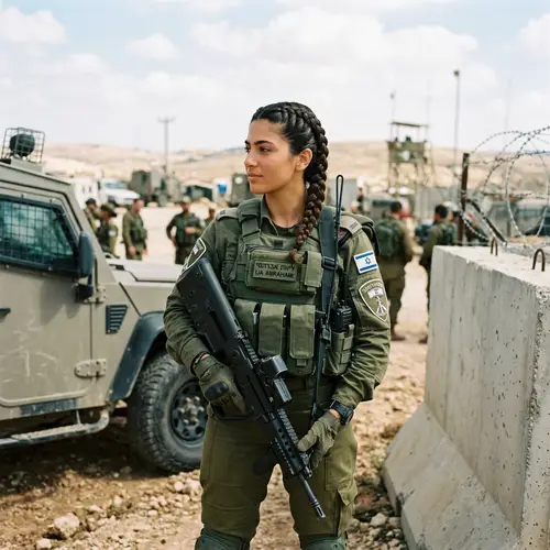 Middle-Eastern Woman in IDF | Braided Hair