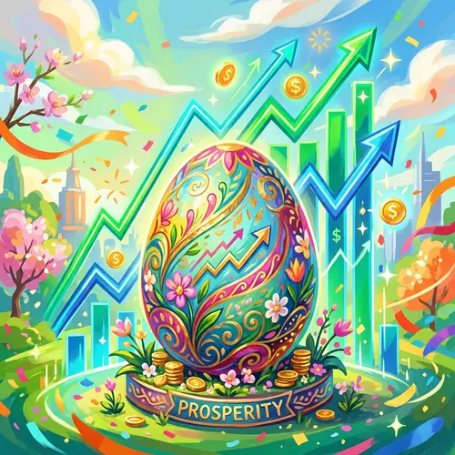 Vibrant Easter Egg Art for Financial Growth