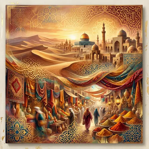 Middle East Landscapes & Culture: Vibrant Sand Dunes & Artistry