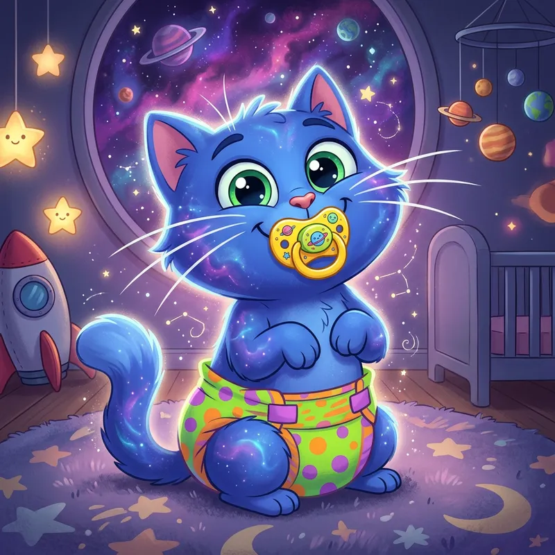 Doraemon, The Cosmic Cat: Diapers and Pacifier Fun