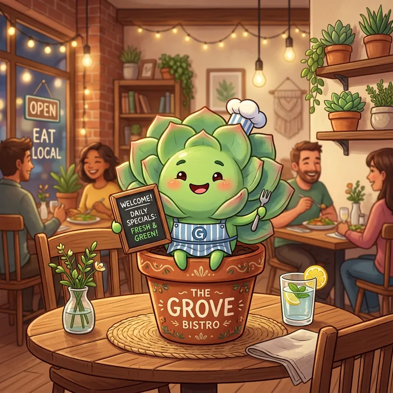 Animated Succulent Design for Restaurants