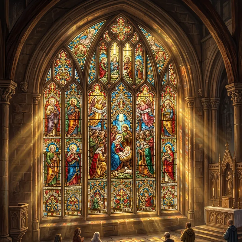 Intricately Designed Stained Glass Window | Ethereal Aura Intricately Designed Stained Glass Window | Ethereal Aura