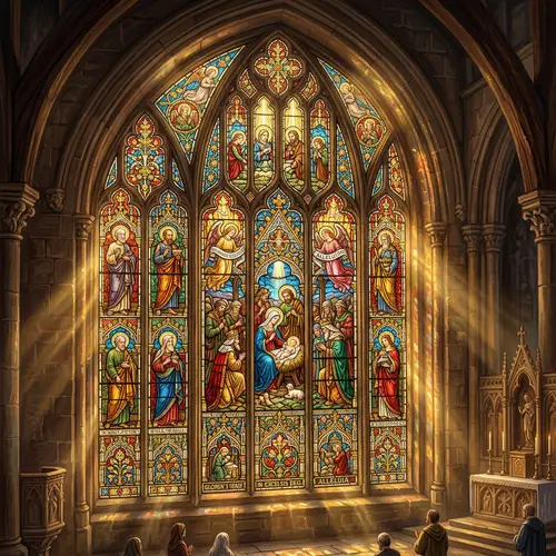 Stunning Stained Glass Window | Religious Iconography Artwork