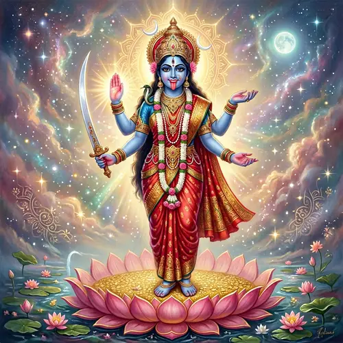 Divine Depiction of Goddess Kali Art