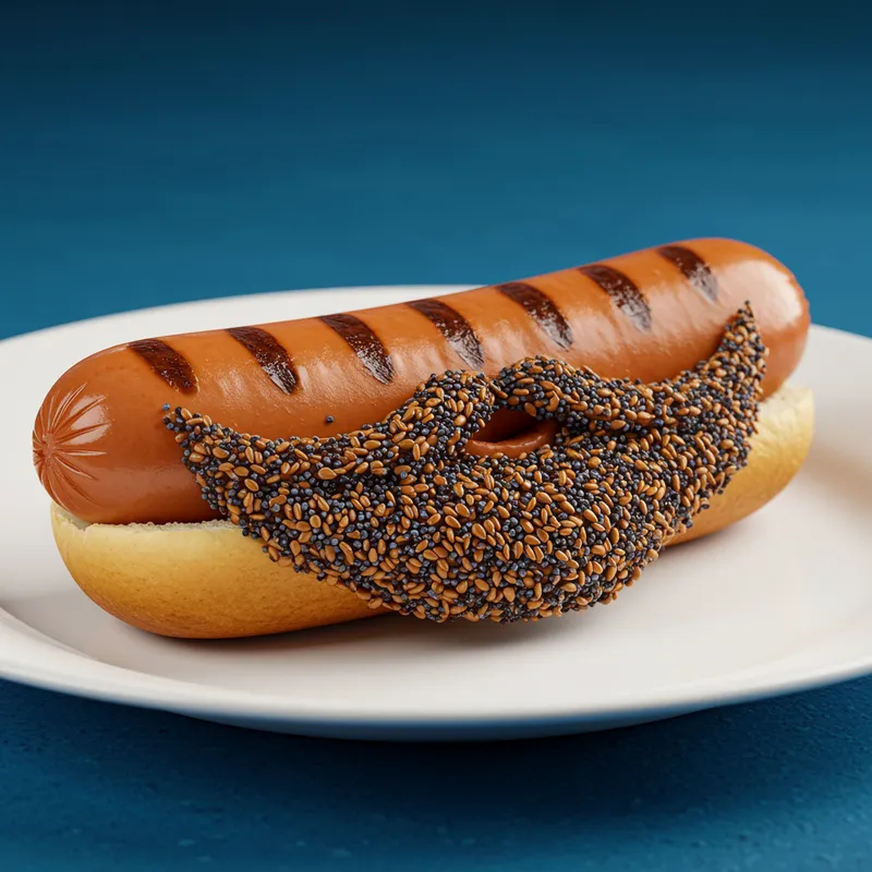 Unique Hotdogs with Beards