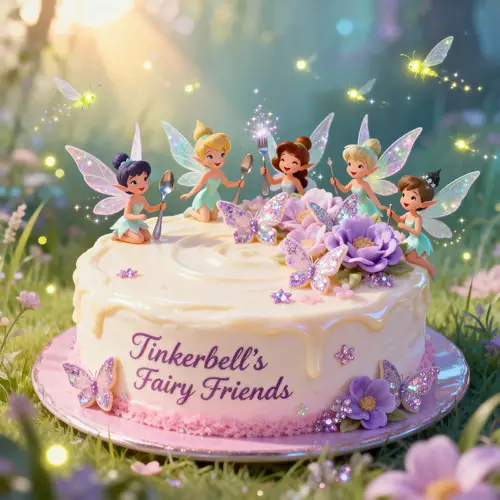 Tinkerbell Fairy Friends Cream Cake Recipe