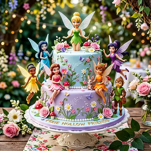 Tinkerbell Fairy Friends Cream Cake Recipe
