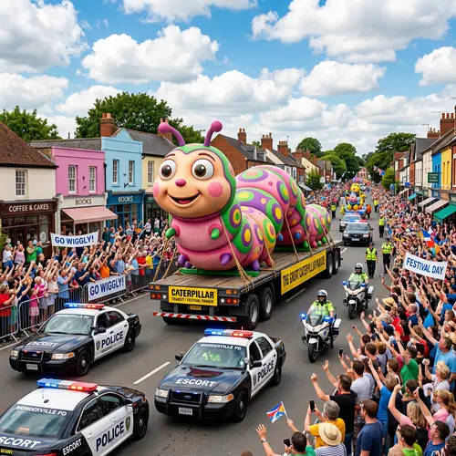 Whimsical Caterpillar Parade: A Colorful Spectacle