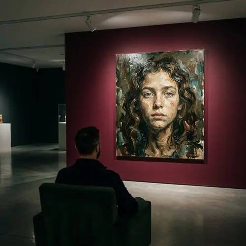 Explore Modern Art in a Dimly Lit Gallery