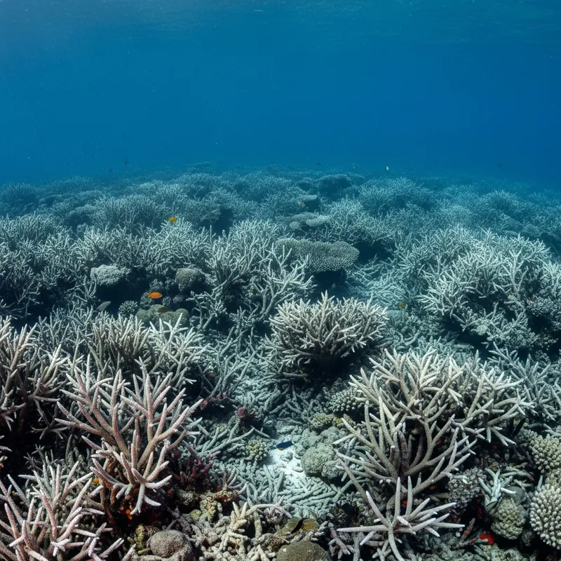 Bleached Coral Field: Ocean's Forgotten Beauty