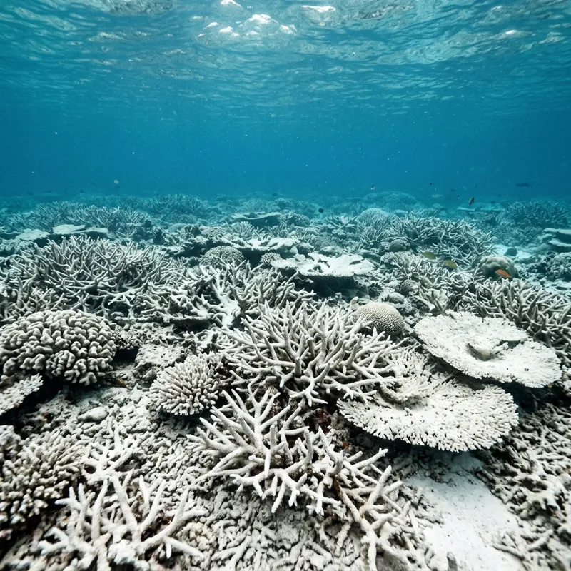 Bleached Coral Field: Ocean's Forgotten Beauty