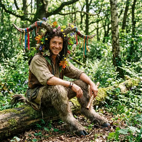 Adult Satyr with Freckles and Mischievous Smile