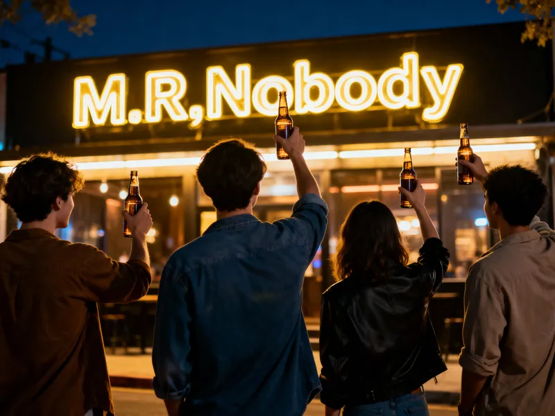 Friends Enjoying Night Out at M.R.Nobody Club