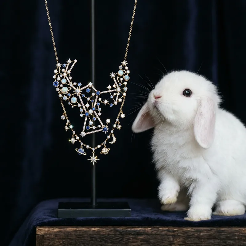 Orion Necklace & Rabbit | Mystical Cosmic Jewelry and Bunny