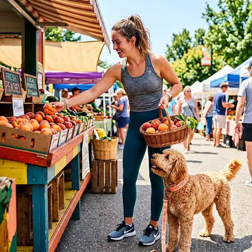 Peach Vibes Only: Market Fun and Fitness