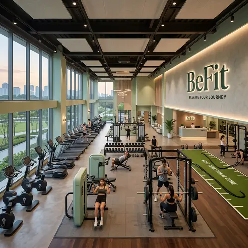 Premium-Class Gym in Soothing Pastel Green | BeFit Fitness Club