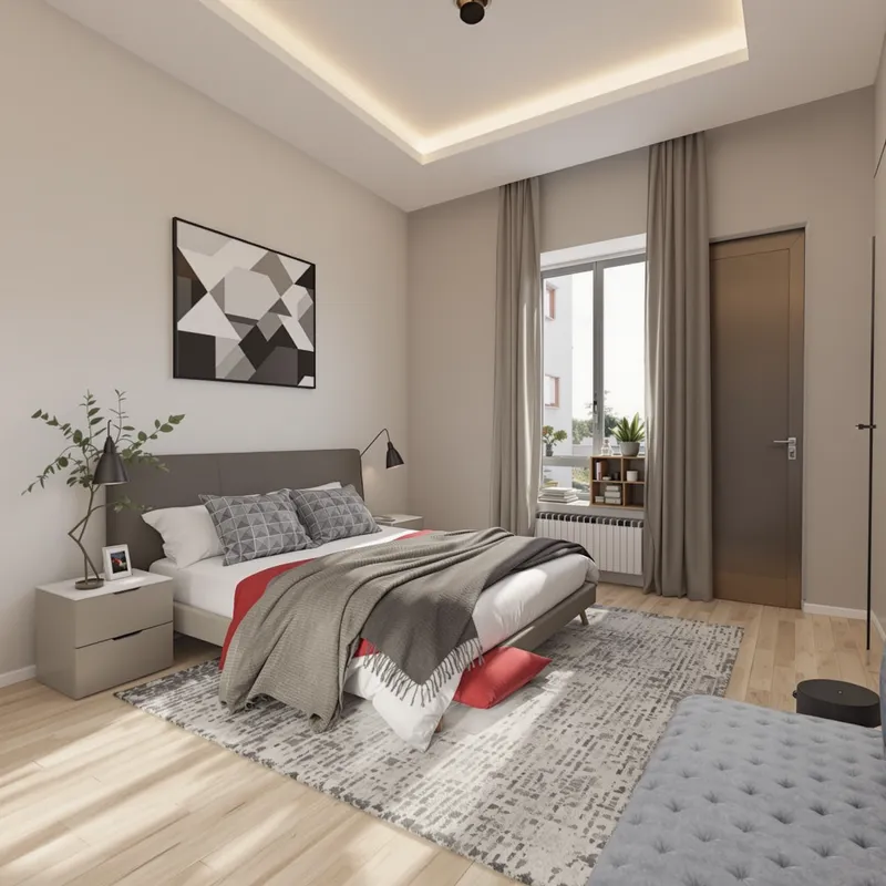 Cozy 5x5 Meter Bedroom and Hall Design