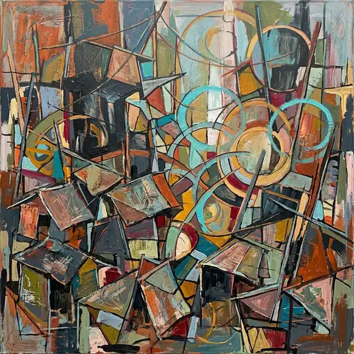 Abstract Interpretation of Squatters | Geometric Shapes & Colors