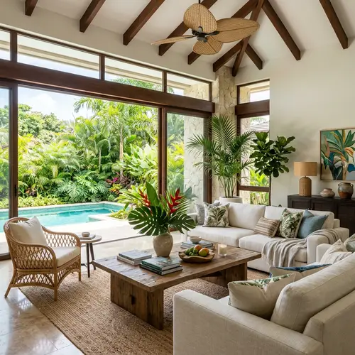 Beautiful Tropical Living Room Design Ideas