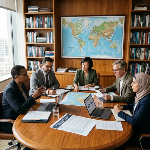 Collective Leadership Scene | Diverse Group at Oval Table