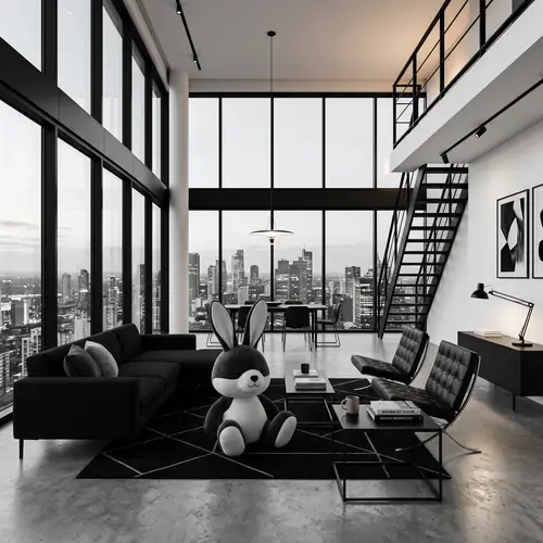 Stylish Black and White Minimalist Interior Design