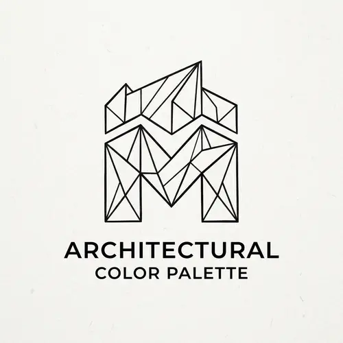 Architectural Color Palette Minimalist Logo Design | Elegant Modern Concept
