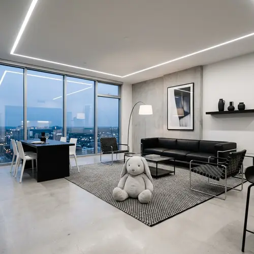 Modern Minimalist Interior Design in Black and White
