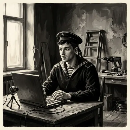 Vintage Sailor Webinar | Chiaroscuro Print of Russian Man