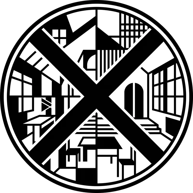 Crossed Out Interior in Russian Constructivism Style Crossed Out Interior in Russian Constructivism Style