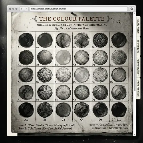 Vintage Style Digital Painting | Color Palette Illusion