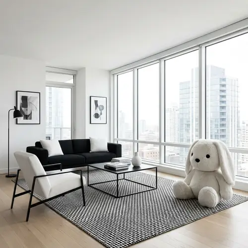 Stylish Black & White Minimalist Interior Design