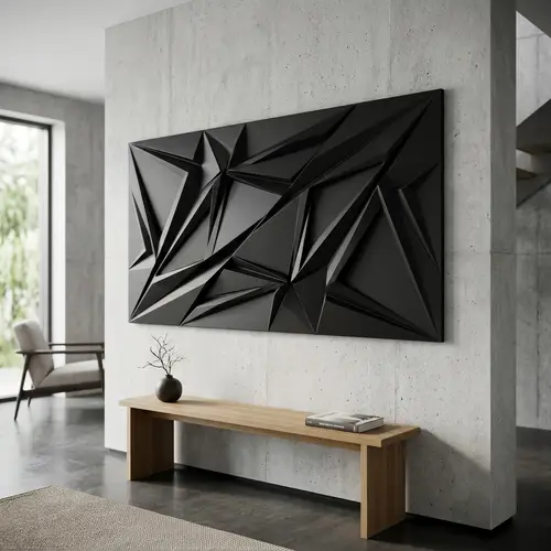 Sleek & Modern Rectangular Panel - Polyurethane 3D Render