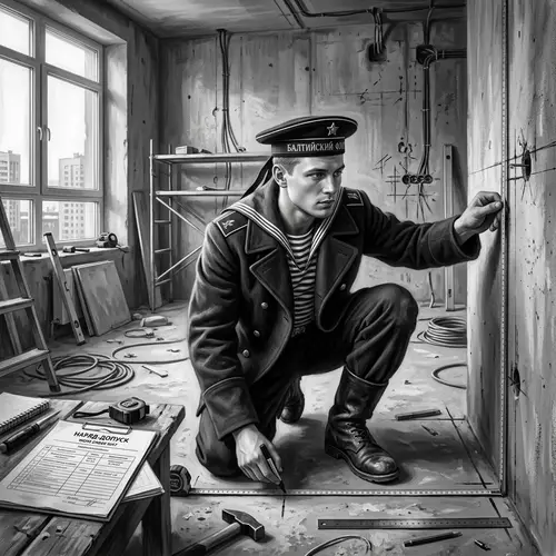 Vintage Russian Builder Renovating High-Tech Apartment