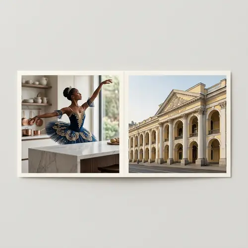 Ballet Invitation Card Render with Diverse Ballerina