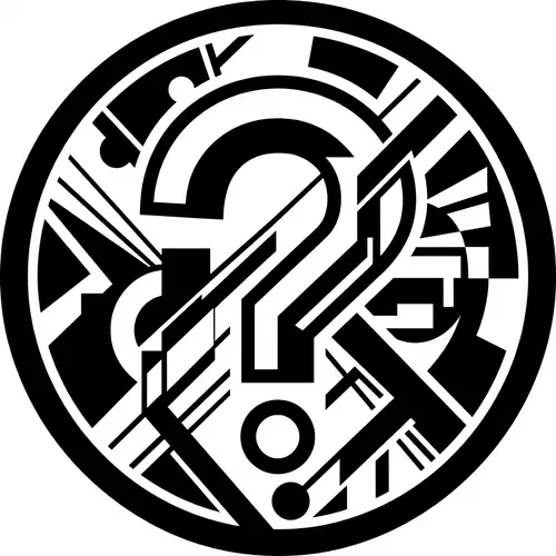 Russian Constructivism Inspired Black and White Circular Logo