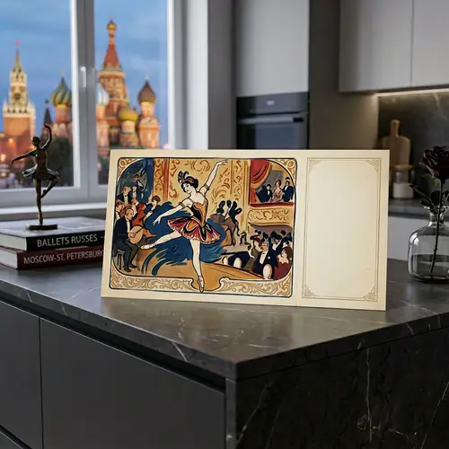 High-Resolution Ballet Ticket Invitation Photograph