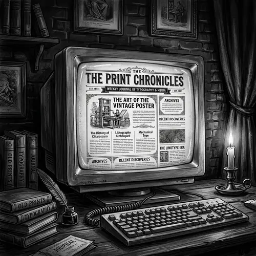 Vintage-Style Website Display | Chiaroscuro Digital Painting