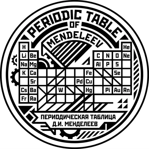 Periodic Table Logo Inspired by Russian Constructivism