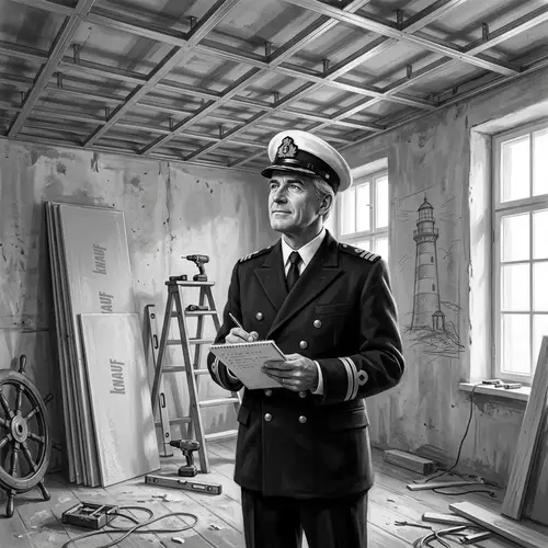 Sailor Character in Renovated Room Digital Painting