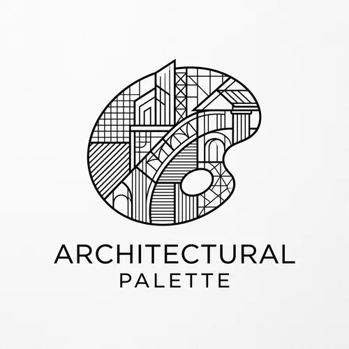 Architectural Palette Logo | Black and White Lines