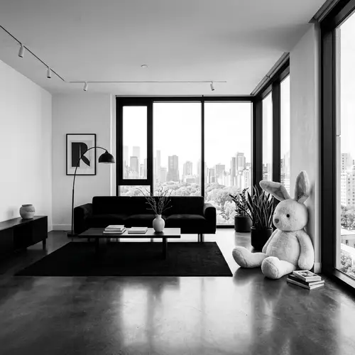 Stylish Minimalist Black & White Interior Design
