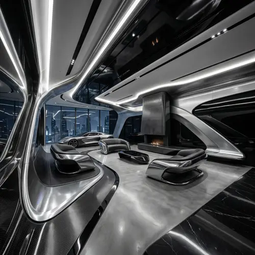 Futuristic Automotive-Inspired Interior Design