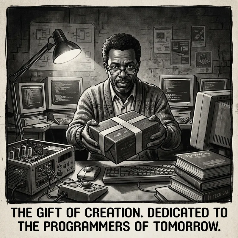 Vintage Poster: Web Programmer Gift Presentation in Chiaroscuro Lighting Vintage Poster: Web Programmer Gift Presentation in Chiaroscuro Lighting